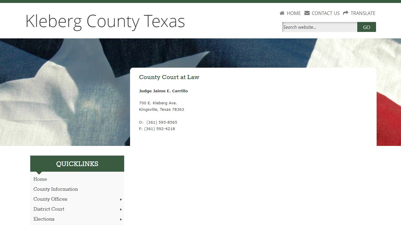 County Court at Law - Kleberg County, Texas